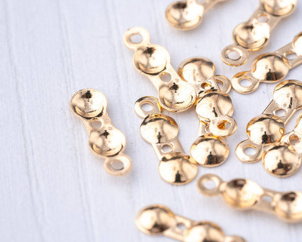 Tapa nudos X 10 PARES / En baño de oro de 24k